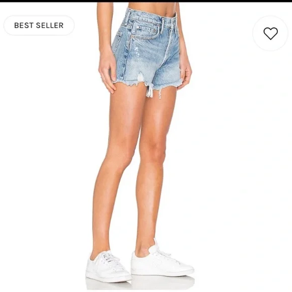 NWT AGOLDE Parker Vintage Denim Shorts in  Swampmeet, Size 26 - Picture 2 of 8